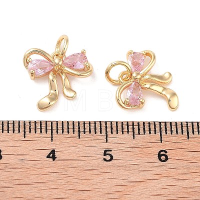 Brass Micro Pave Cubic Zirconia Pendants KK-B102-12G-03-1