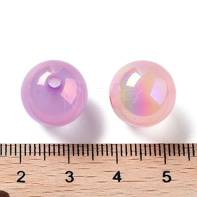 UV Plating Iridescent Acrylic Beads X-MACR-D032-04-1