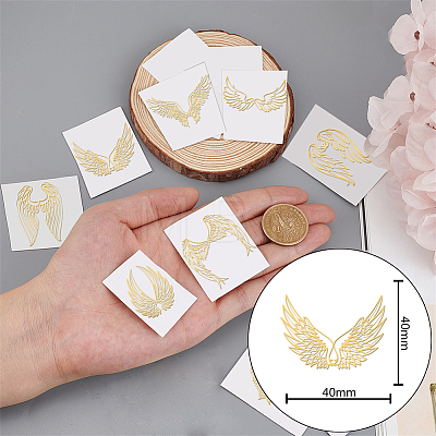 Olycraft 9Pcs 9 Styles Nickel Self-adhesive Picture Stickers DIY-OC0004-31-1
