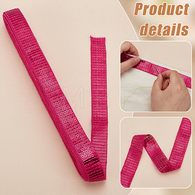 Polyester and Paillette Sequin Trim OCOR-WH0085-65A-1