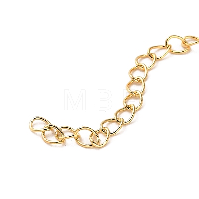 Rack Plating Brass Curb Chain Extender KK-Q807-09G-1
