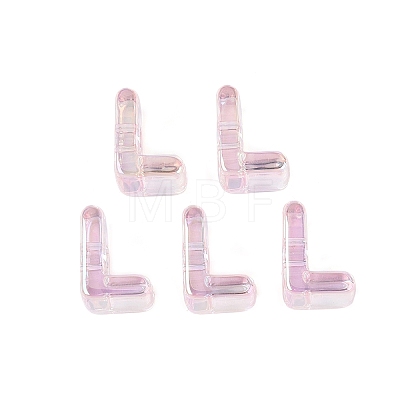 UV Plating Transparent Acrylic European Beads OACR-M027-02L-01-1