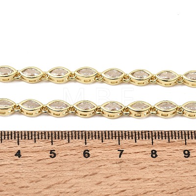 Brass Micro Pave Cubic Zirconia Geometric Tennis Necklaces NJEW-C121-02C-G-1