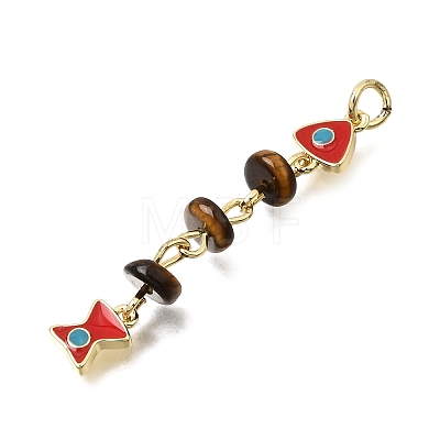 Ocean Natural Tiger Eye Chip Pendants GG-CBA3401-02G-04-1