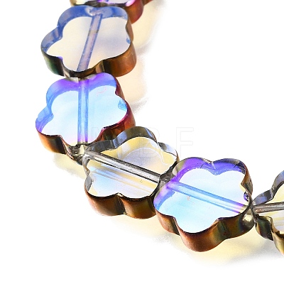 Electroplated Transparent Glass Beads Strands GL-CBA98F0-07C-1
