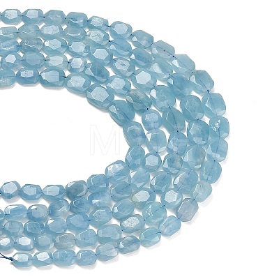 Natural Aquamarine Graduated  Beads Strands G-B178-H01-01-1