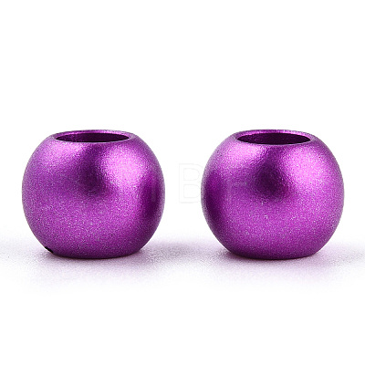 Spray Painted Acrylic European Beads ACRP-WH0002-01C-1