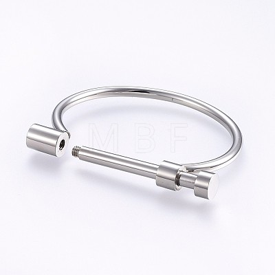Tarnish Resistant 304 Stainless Steel Bangles X-BJEW-P222-14P-1