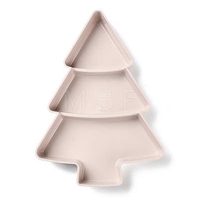 Christmas Tree Shaped Plastic Snack Dried Tray Box DJEW-Q003-01C-1