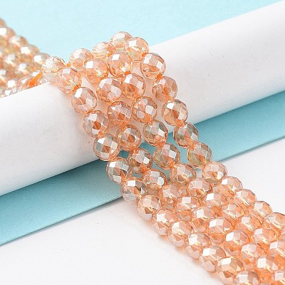 Electroplated Synthetic Quartz Crystal Beads Strands G-Z038-A02-01PL-1-1
