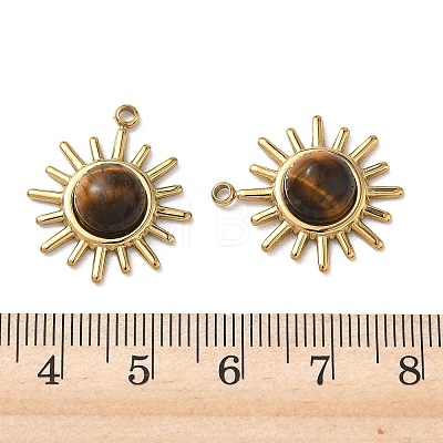 Natural Tiger Eye Pendants STAS-G397-03G-03-1