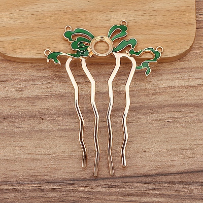 Alloy Enamel Hair Comb Findings PW-WGEAC7C-03-1