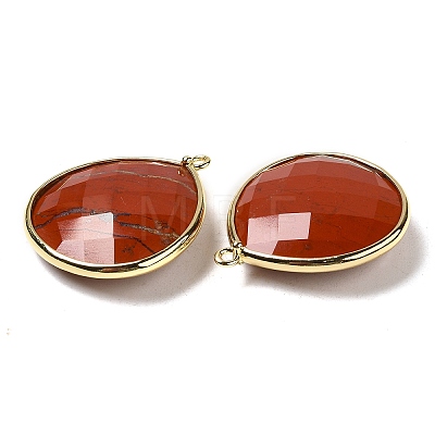 Natural Red Jasper Pendants G-B009-07G-T-1