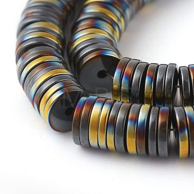 Electroplated Non-magnetic Synthetic Hematite Beads Strands G-P408-Q-8x2-1