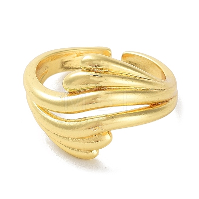 Brass Open Ring Rings RJEW-E292-04G-1