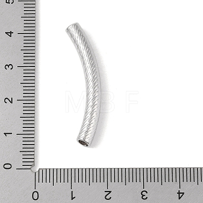 304 Stainless Steel Curved Tube Beads STAS-M071-03B-P-1