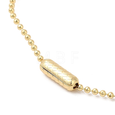 Rack Plating Brass Column & Ball Chain Necklace for Women NJEW-F311-07G-1