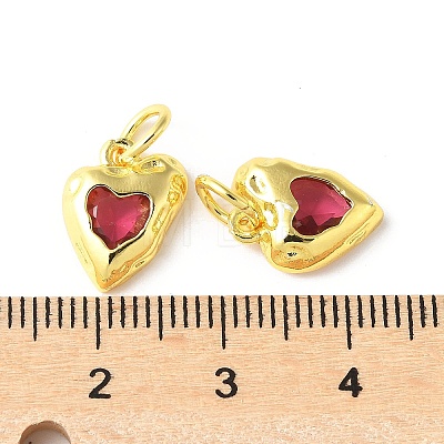 Brass Micro Pave Cubic Zirconia Pendants KK-U067-10G-02-1