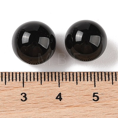 Natural Obsidian No Hole Sphere Beads G-K353-04B-22-1