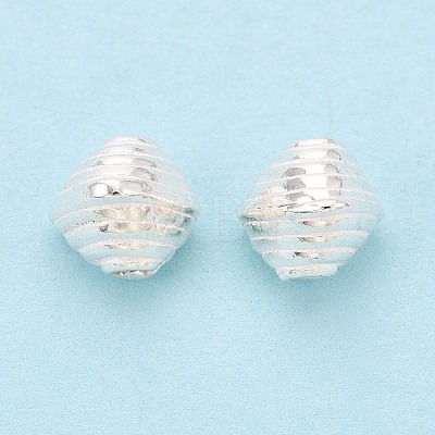 925 Sterling Silver Corrugated Beads STER-N016-127S-1