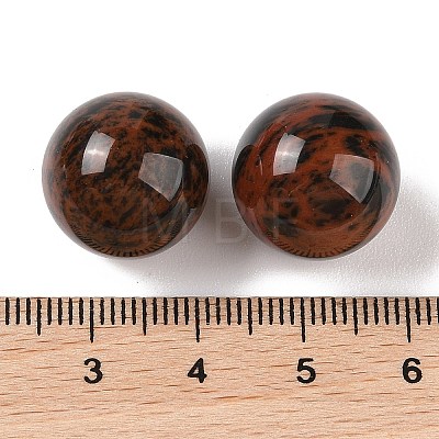 Natural Mahogany Obsidian No Hole Sphere Beads G-K353-04D-24-1