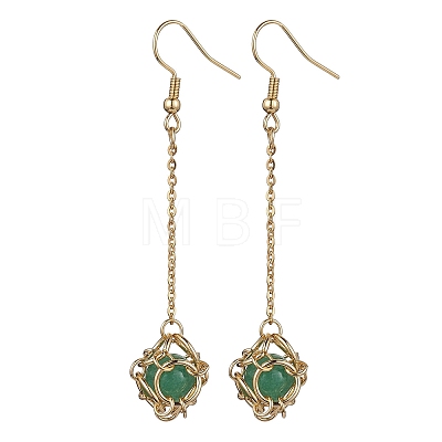 Natural Mixed Gemstone Dangle Earrings EJEW-JE05660-01-1