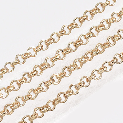 Soldered Brass Coated Iron Rolo Chains X-CH-S125-08A-LG-1