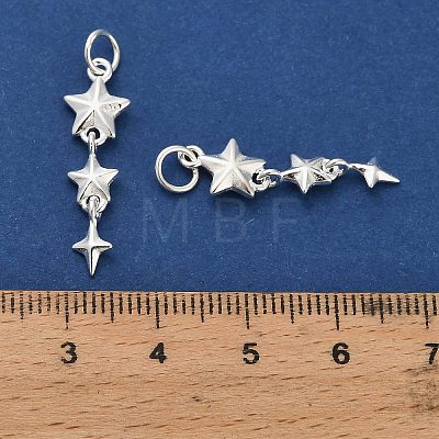 925 Sterling Silver Tassel Pendants STER-P071-09S-1