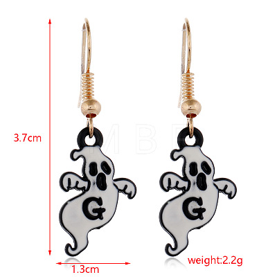 Halloween Theme Alloy Enamel Dangle Earrings FS-WG50C46-13-1