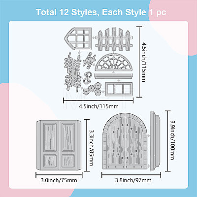 Carbon Steel Cutting Dies Stencils DIY-WH0309-1688-1