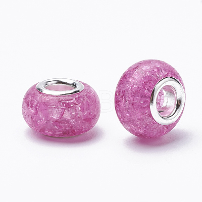 Crackle Resin European Beads RPDL-S012-B06-1