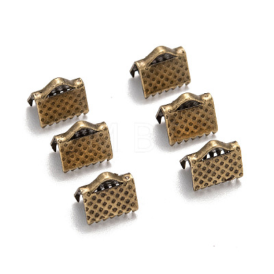 Iron Ribbon Crimp Ends E004Y-AB-01-1