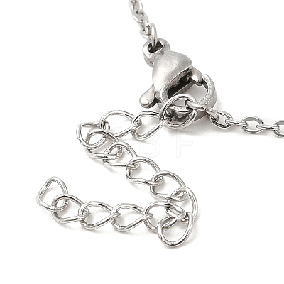 306 Stainless Steel Pendant Necklace for Women NJEW-Q772-01P-06-1