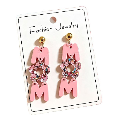 Acrylic Stud Dangle Earrings for Women WG1F7D6-01-1