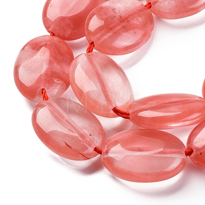 Cherry Quartz Glass Beads Strands G-L605-F02-01-1