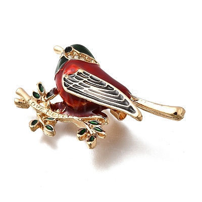 Bird Zinc Alloy Rhinstone Brooches JEWB-V001-04B-1