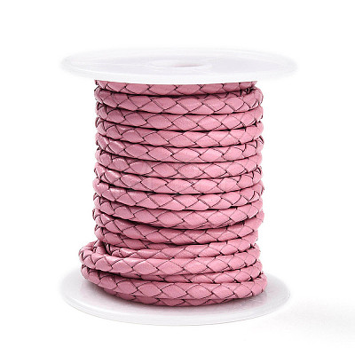 Braided Cowhide Leather Cord NWIR-N005-01D-5mm-1