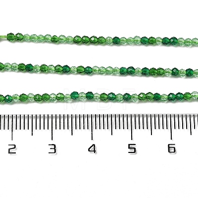 Transparent Glass Beads Strands X-GLAA-H027-01G-1