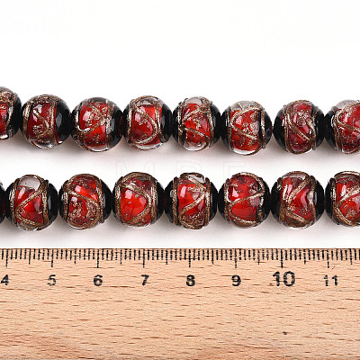 Handmade Gold Sand Lampwork Beads LAMP-N026-01C-1