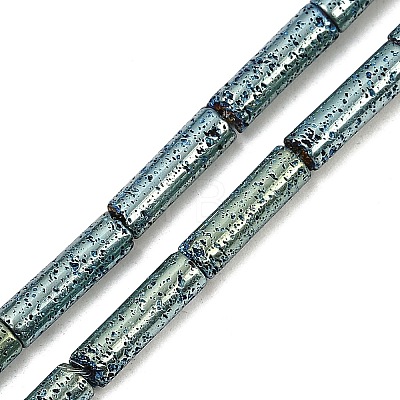 Electroplated Natural Lava Rock Beads Strands G-K388-03B-06-1