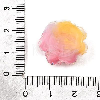 Two Tone Opaque Resin & Glitter Powder Cabochons RE-CBA7537-04E-1
