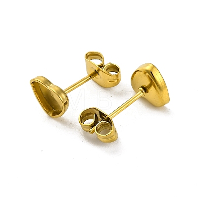 Ion Plating(IP) 304 Stainless Steel Stud Earring Findings EJEW-K295-08G-1