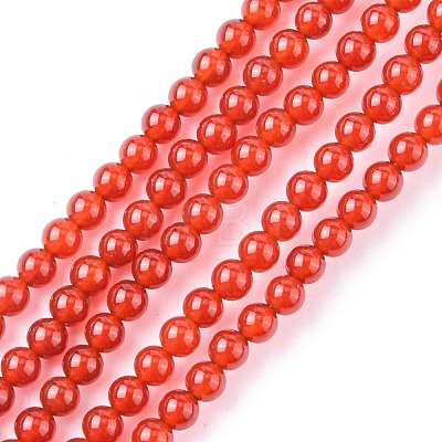 Natural Carnelian Beads Strands X-G-C076-4mm-2A-1