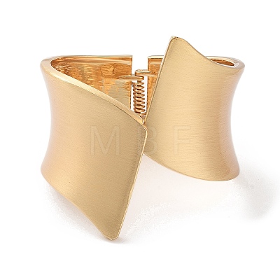 Alloy Wide Hinged Bangles BJEW-C058-02A-G-1