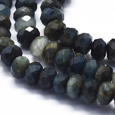 Natural Blue Tiger Eye Beads Strands G-D0013-58B-1