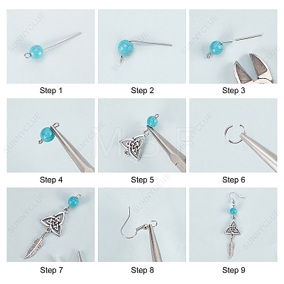 DIY Trinity Knot Earring Making Kit DIY-SC0020-09-1