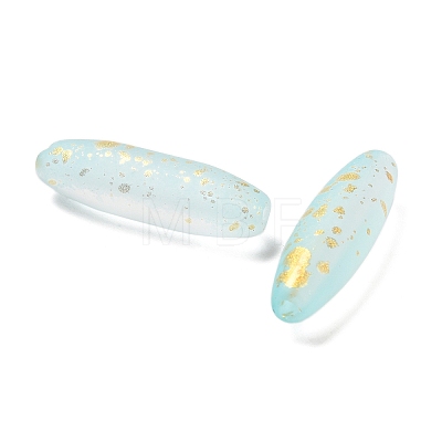 Frosted Glass Beads FGLA-L001-001K-1
