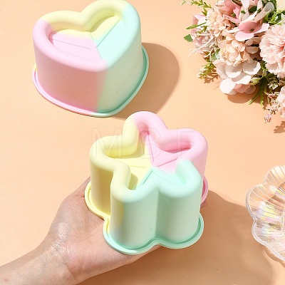 2Pcs 2 Styles Heart and Star Shape Cake Baking Silicone Molds ST-CJ0043-084-1