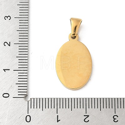 Natural Shell Oval with Initial Pendants STAS-I351-23G-Z-1