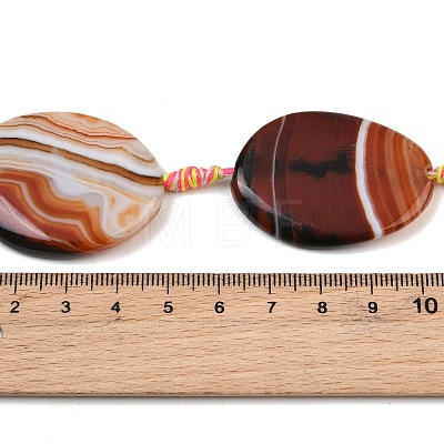 Natural Banded Agate Beads Strands G-P605-L02-06-1
